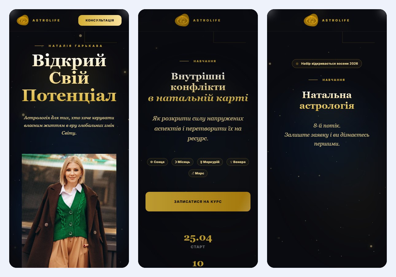 Сайт на телефоні